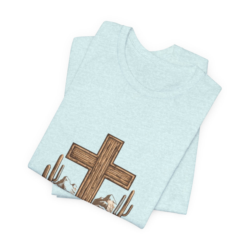 Trust the Lord Tee — Rustic Cross & Desert Scene (Proverbs 3:5-6)