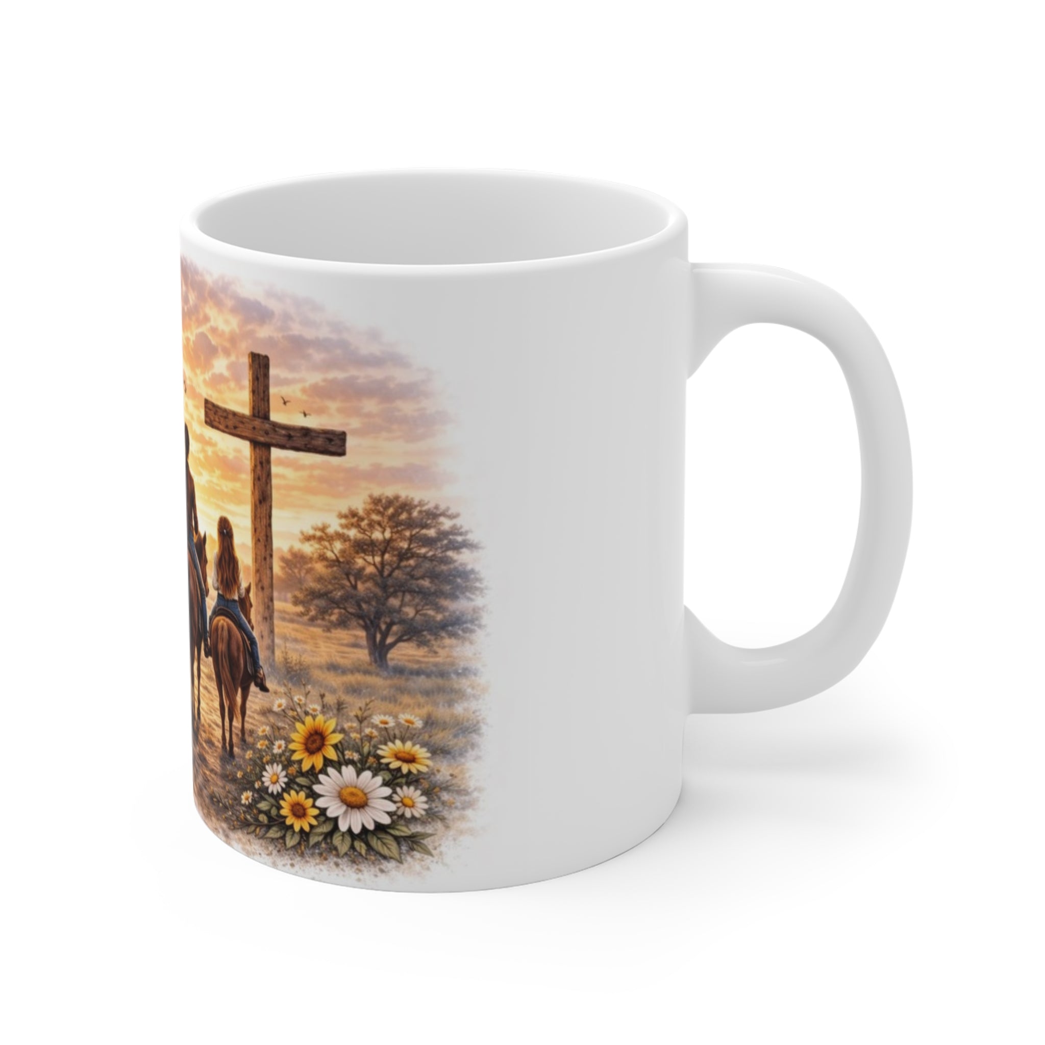 Love Like Jesus Mug - Christian Cowboy Sunrise 11oz Coffee Cup
