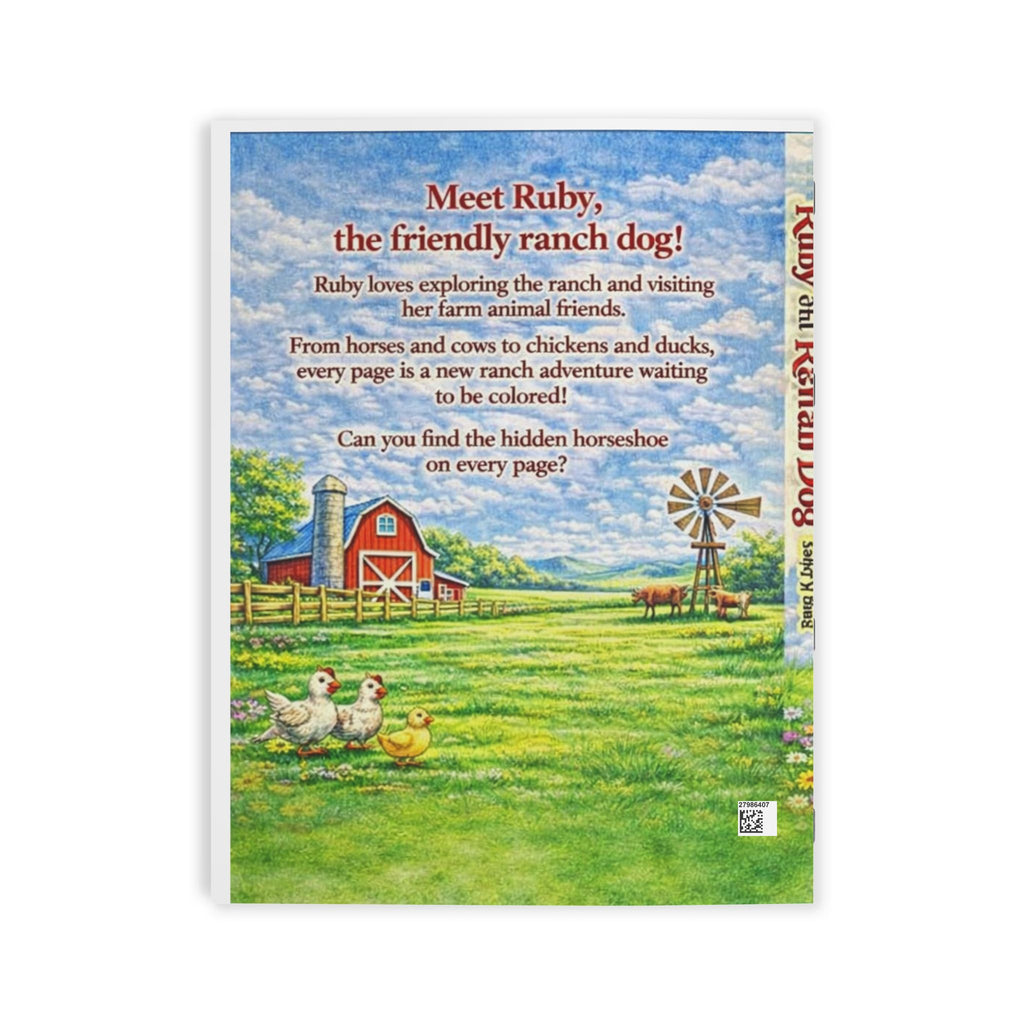 Ruby the Ranch Dog Coloring Book — Farm Animals Coloring Adventure for Kids