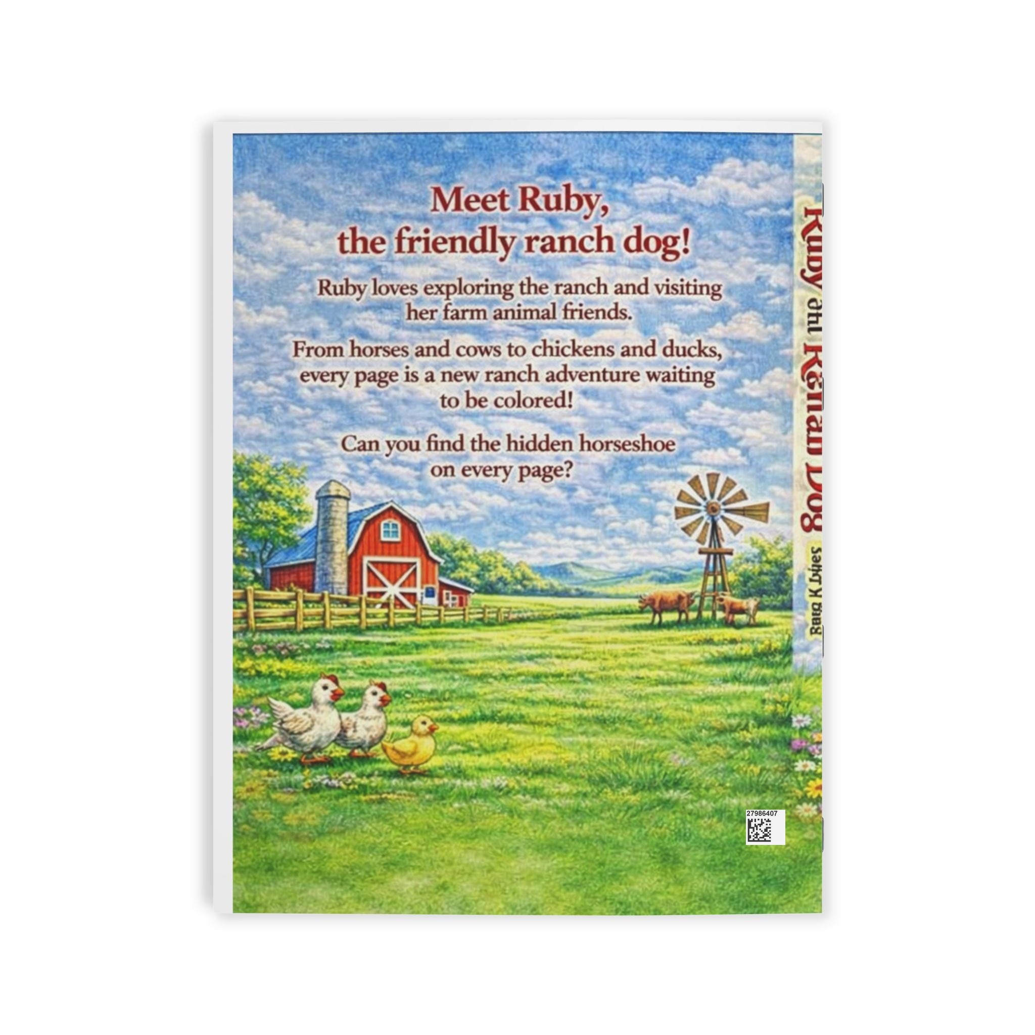 Ruby the Ranch Dog Coloring Book — Farm Animals Coloring Adventure for Kids