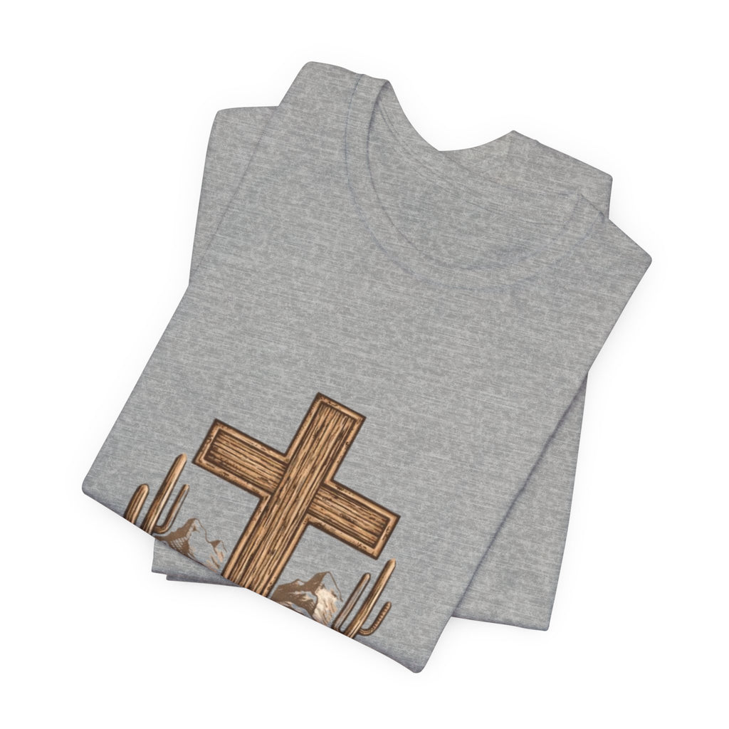 Trust the Lord Tee — Rustic Cross & Desert Scene (Proverbs 3:5-6)