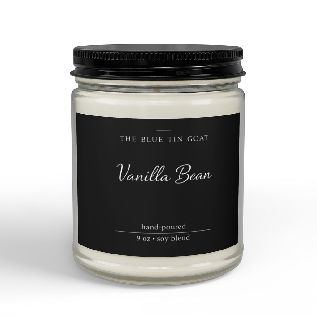 Fireside collection Vanilla Bean soy candle Amber Jar with black lid 9oz