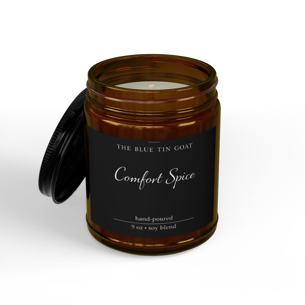 Comfort Spice Soy Candle — Hand-Poured Scented Candle in Amber Jar (4oz & 9oz)