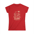 Faith in the Saddle Women's Tee — Isaiah 41:10 Western Christian T-Shirt