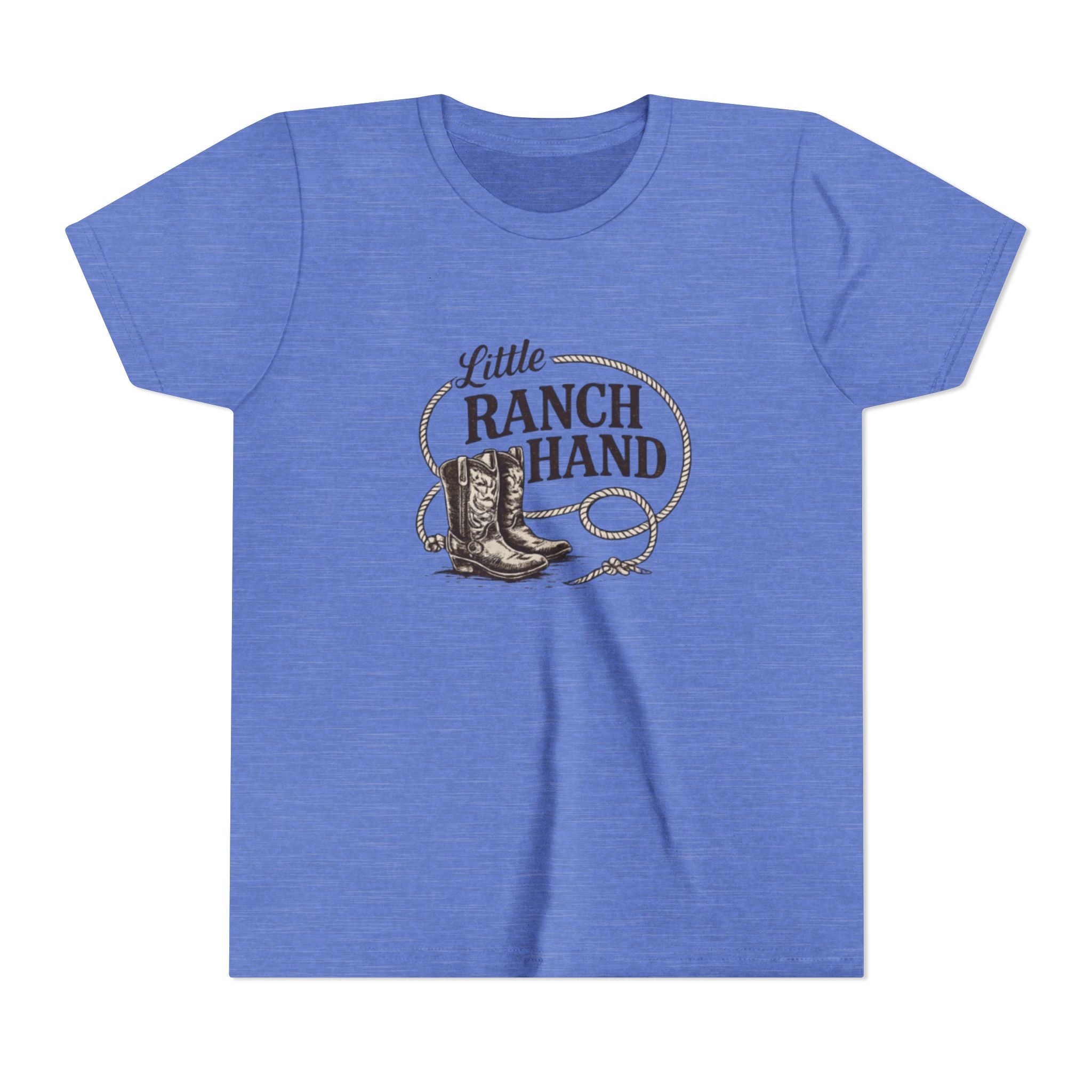 Youth Tee — "Little Ranch Hand" Cowboy Boots & Lasso Kids Shirt