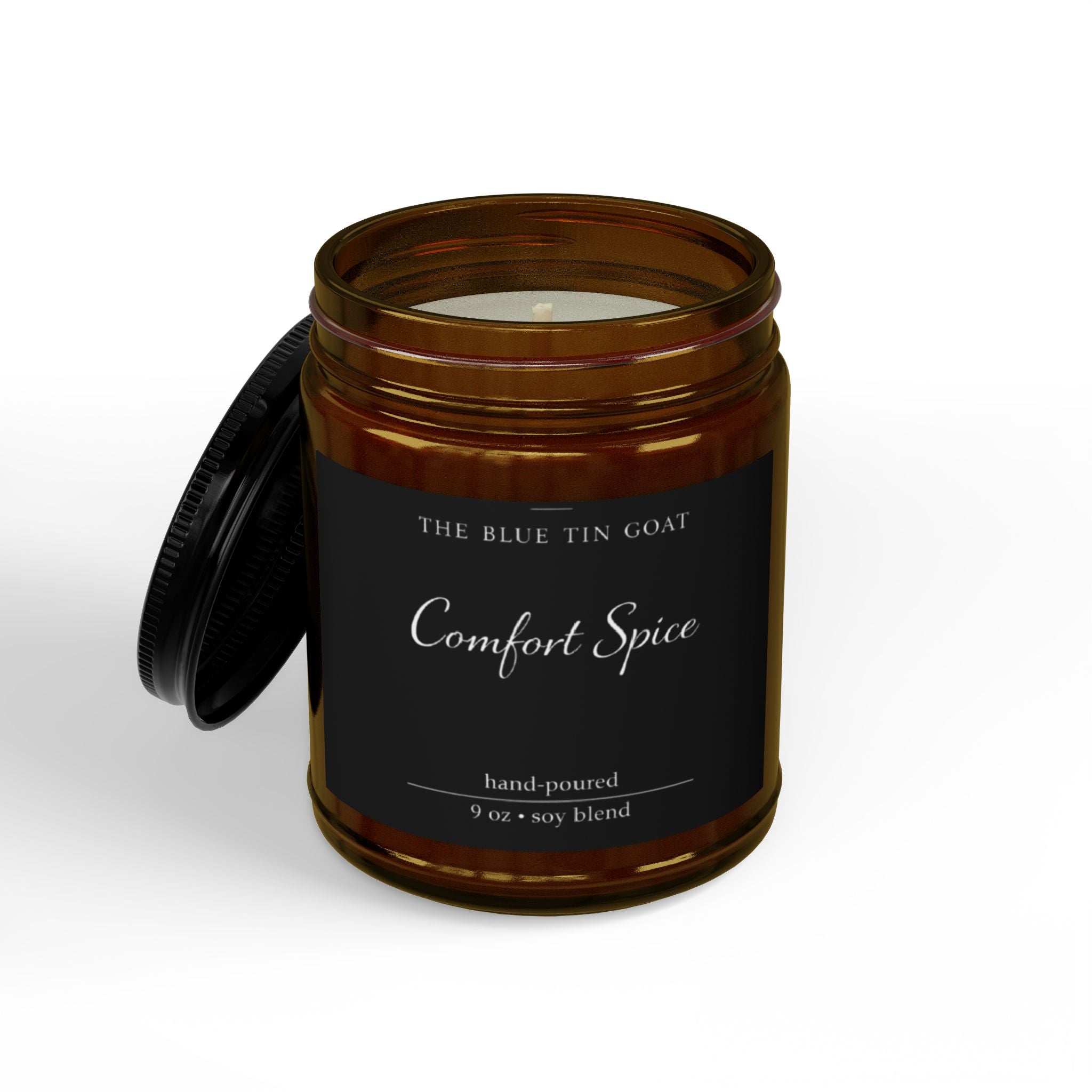 Comfort Spice Soy Candle — Hand-Poured Scented Candle in Amber Jar (4oz & 9oz)