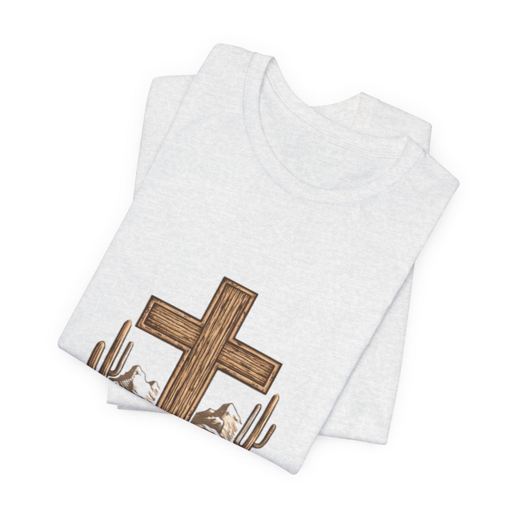 Trust the Lord Tee — Rustic Cross & Desert Scene (Proverbs 3:5-6)