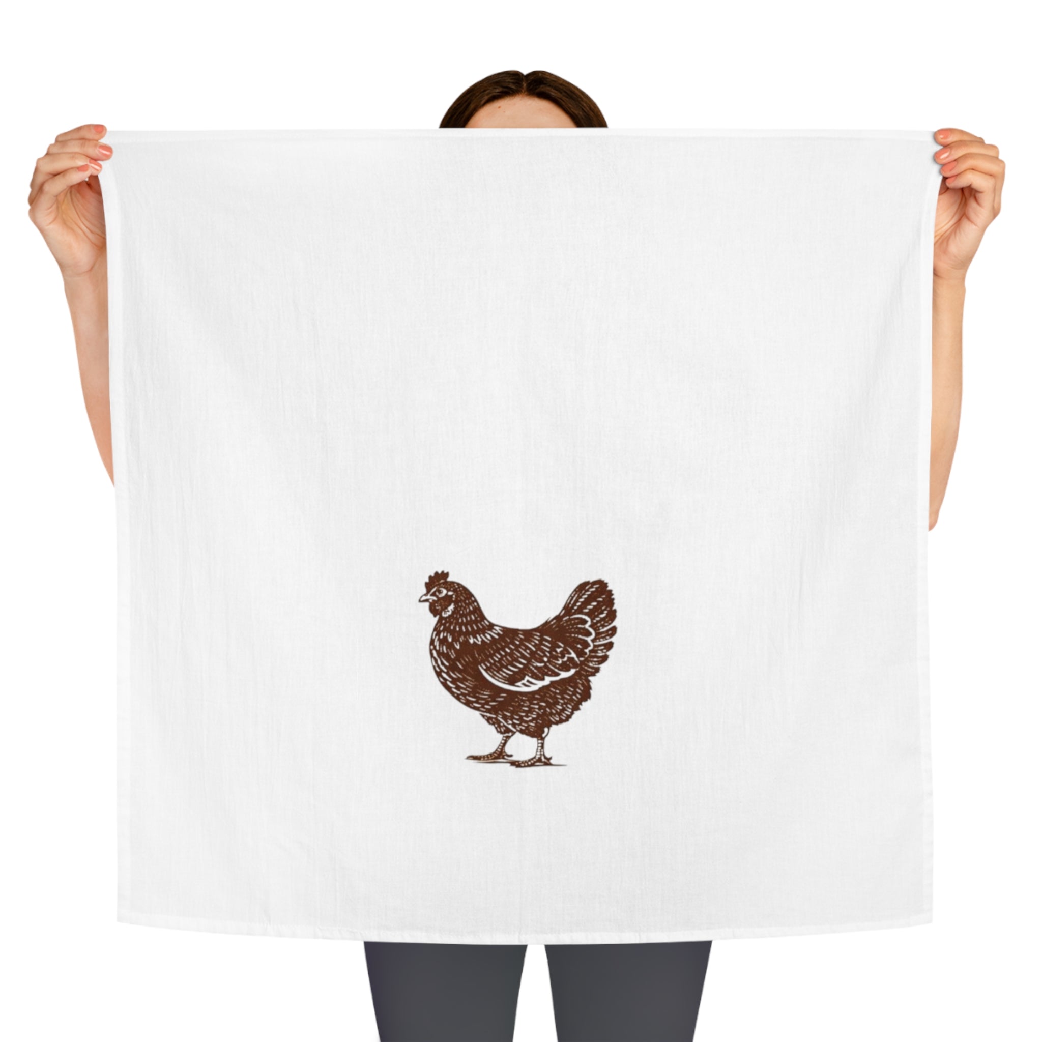 Chicken Kitchen Tea Towel - Rustic Hen Dish Towel Farmhouse Decor