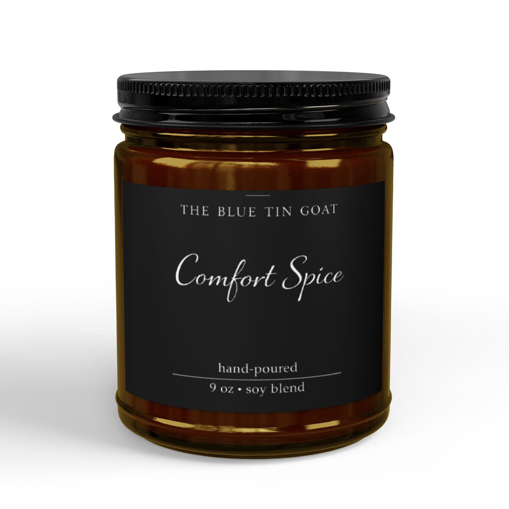 Comfort Spice Soy Candle — Hand-Poured Scented Candle in Amber Jar (4oz & 9oz)