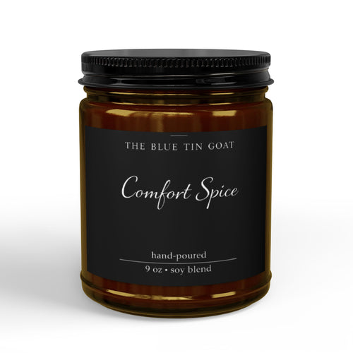 Comfort Spice Soy Candle — Hand-Poured Scented Candle in Amber Jar (4oz & 9oz)